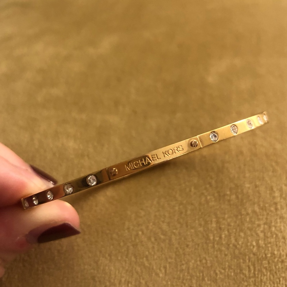 MICHAEL KORS HINGE BANGLE WITH CRYSTALS